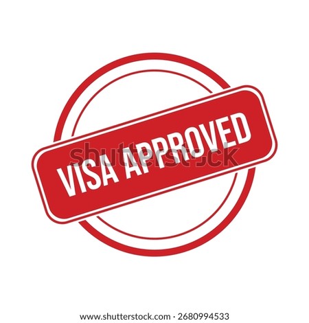 Visa Approved Rubber Stamp Seal Vector