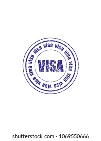 Visa blue stamp