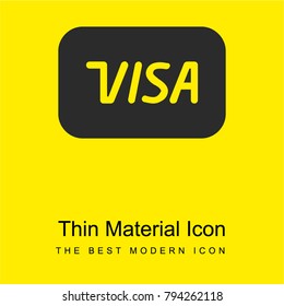 Visa Bright Yellow Material Minimal Icon Or Logo Design
