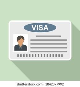 Visa card icon. Flat illustration of visa card vector icon for web design