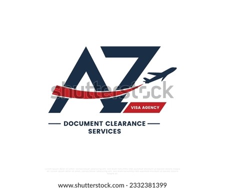 Visa Company logo design template, logo for Visa company, Visa Agency company, UAE, A Z Visa Agency, Vector Illustration, Creative, Design, Template