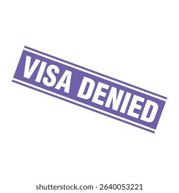 Visa Denied Letter Rubber Stamp Vector Design Template