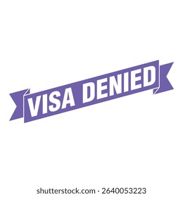 Visa Denied Letter Rubber Stamp Vector Design Template