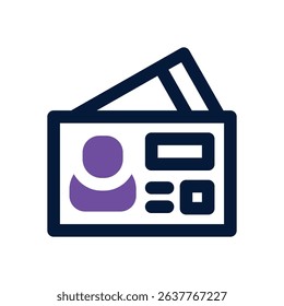 visa duotone icon. Sleek and modern vector icon for websites, mobile apps, marketing materials, and corporate design. Fully scalable and ready to use.