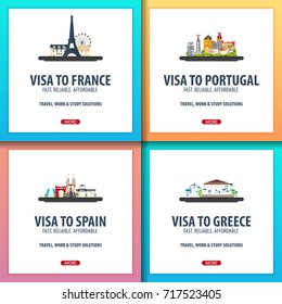 Visa to France, Portugal, Spain, Greece. Document for travel Visa application centre