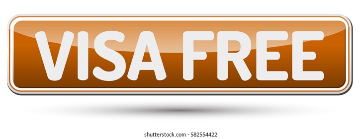 VISA FREE - Abstract beautiful button with text.