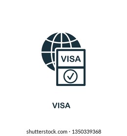 Visa icon. Creative element design from icons collection. Pixel perfect Visa icon for web design, apps, software, print usage.