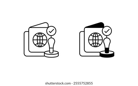 Visa icon design with white background stock illustration