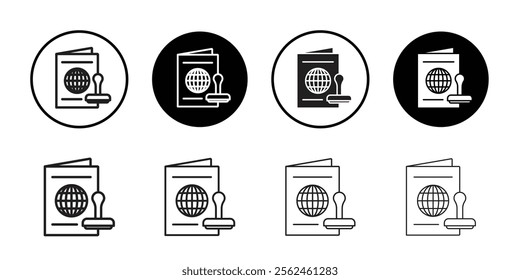 Visa icon Flat art in black and white isolated