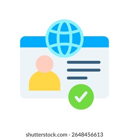 Ícone Visa Ilustração de Vetor Simples