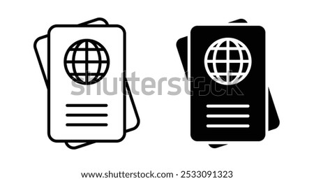 Visa icon line style. EPS10