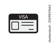 Visa icon logo design template isolated illustration