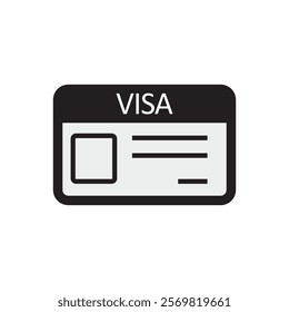 Visa icon logo design template isolated illustration