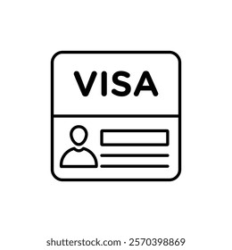 Visa icon Outline thin set