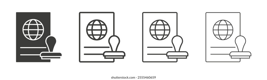 Visa icon pack. vector illustration