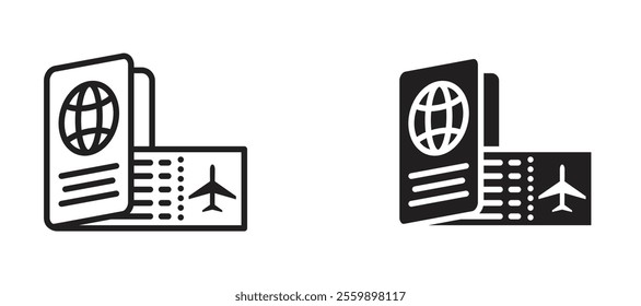 Visa Icon set in black color for ui designs