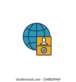 Visa icon. Simple element from icons collection. Creative Visa icon ui, ux, apps, software and infographics.