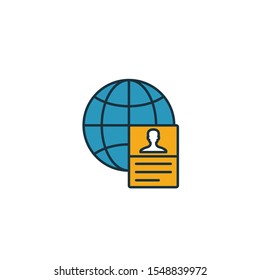 Visa icon. Simple element from tourism icons collection. Creative Visa icon ui, ux, apps, software and infographics.