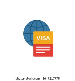 Visa icon. Simple element from tourism icons collection. Creative Visa icon ui, ux, apps, software and infographics.