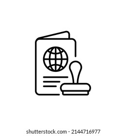Icono de visa en vector. logotipo