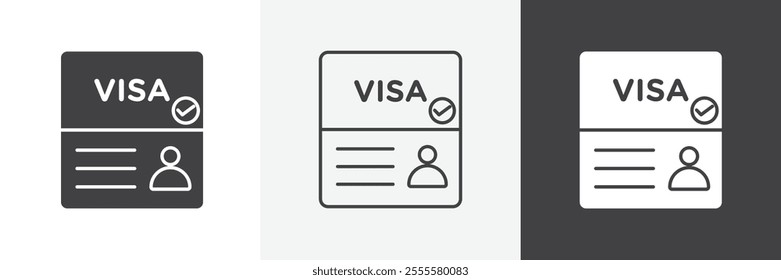 Visa icon vector set for ui designs