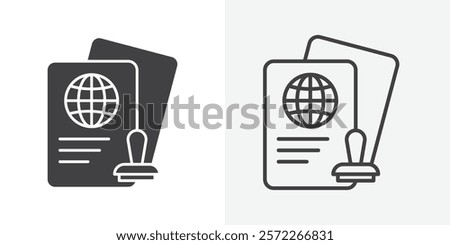 Visa icons. flat and line style set