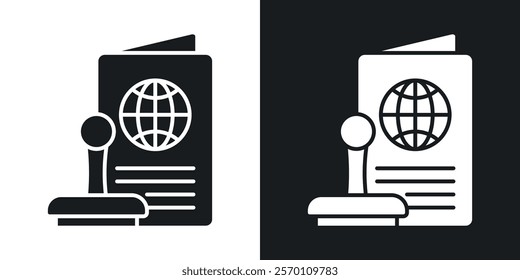 Visa icons in solid black and white colors