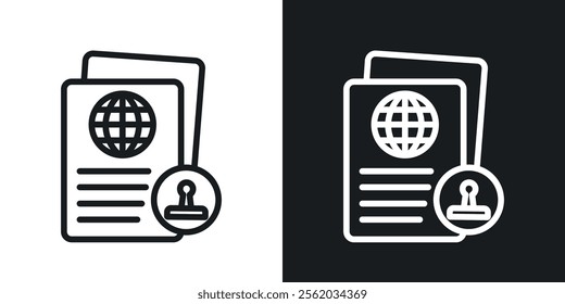 Visa icons. vector set in black colors