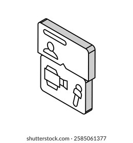 visa for journalists isometric icon vector. visa for journalists sign. isolated symbol illustration