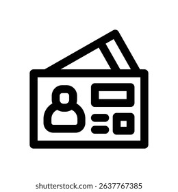 visa line icon. Clean and minimalist vector icon for websites, mobile apps, presentations, and logos. Fully scalable and customizable for any project.