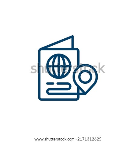 Visa line icon. linear style sign for mobile concept and web design. Outline vector icon. Symbol, logo illustration. Vector graphic