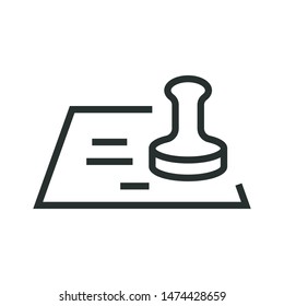 visa - minimal line web icon. simple vector illustration. concept for infographic, website or app.