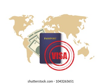 Visa stamp banner