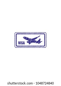 Visa stamp blue