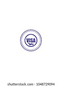 Visa stamp blue