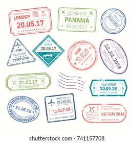 Visa stamps that put at airport by Customs