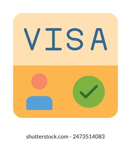 Visa Vector Flat Icon Design