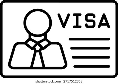 Visa vector icon. Can be used for printing, mobile and web applications.