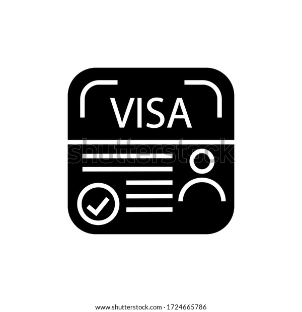 Visa Vector Icon Temporary Residence Permit Stock Vector (Royalty Free ...