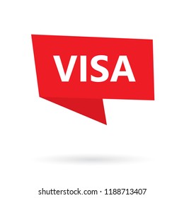 visa word on a sticker- vector illustration