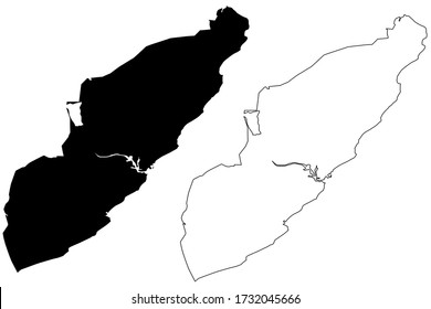 Visakhapatnam City (Republic of India, Andhra Pradesh State) map vector illustration, scribble sketch City of Vizag, Vizagapatam, Waltair, Visakha map