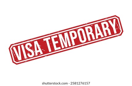 VISA-TEMPORARY rubber stamp vector illustration on white background