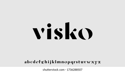 visco elegant lowercase font. luxury and unique alphabet