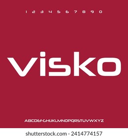 visco elegant lowercase font. luxury and unique alphabet