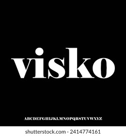 visco elegant lowercase font. luxury and unique alphabet