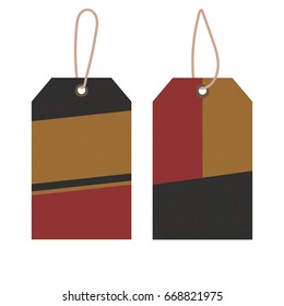Viscose recycled label tags set. Vector paper shopping blanks