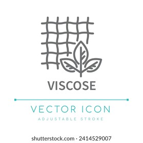 Viscose Textile Vector Line Icon