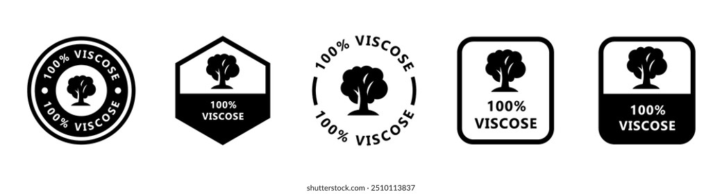 Viscose - sinais vetoriais para tecido ou roupas.