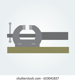 vise clamp vector icon