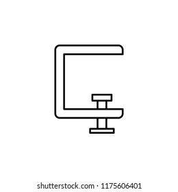 vise. Element of construction icon for mobile concept and web apps. Thin line vise can be used for web and mobile